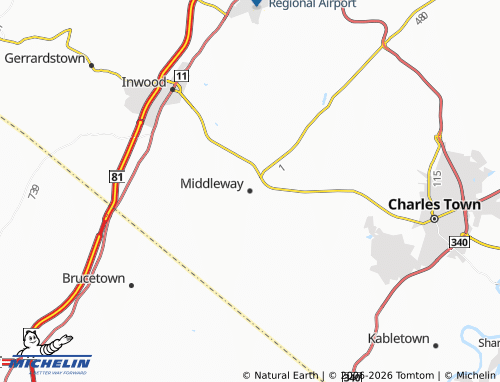 Mappa MICHELIN Middleway - ViaMichelin