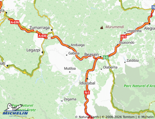 MICHELIN Ormaiztegi map - ViaMichelin