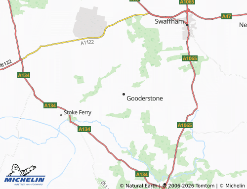 Carte MICHELIN Gooderstone - ViaMichelin