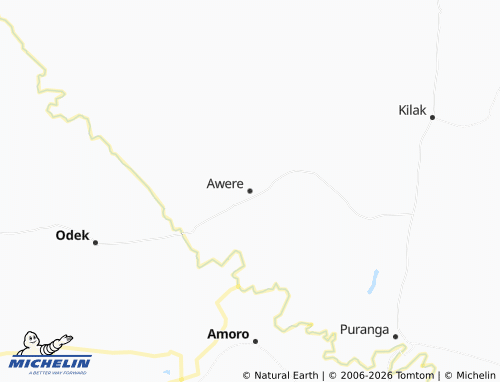 MICHELIN Awere map - ViaMichelin