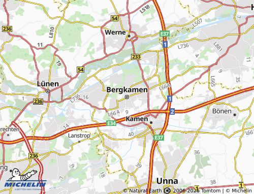 MICHELIN Bergkamen map - ViaMichelin