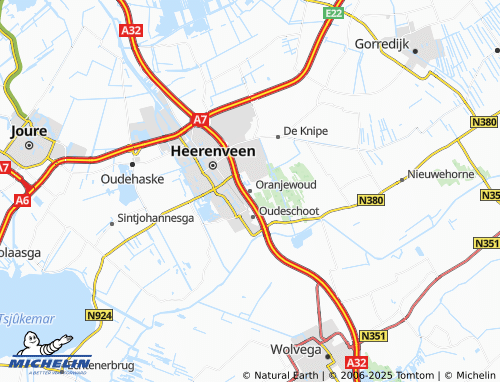 MICHELIN Oranjewoud map - ViaMichelin