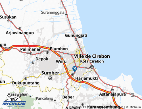 Mapa MICHELIN Cirebon Barat - ViaMichelin