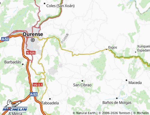MICHELIN-Landkarte San Xoán de Moreiras - ViaMichelin