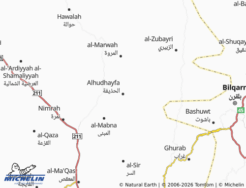 MICHELIN-Landkarte alhudhayfa - ViaMichelin