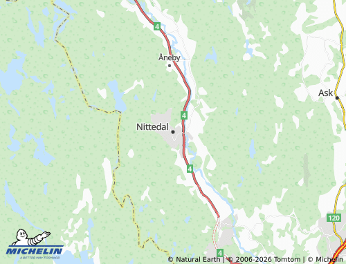 MICHELIN Nittedal map - ViaMichelin