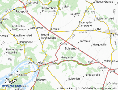 Mapa MICHELIN Corny - ViaMichelin