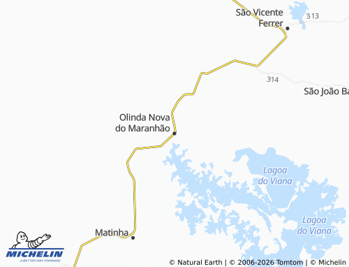 Mapa MICHELIN Olinda Nova do Maranhão - ViaMichelin