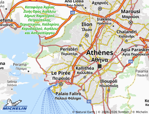 MICHELIN Aigaleo map - ViaMichelin