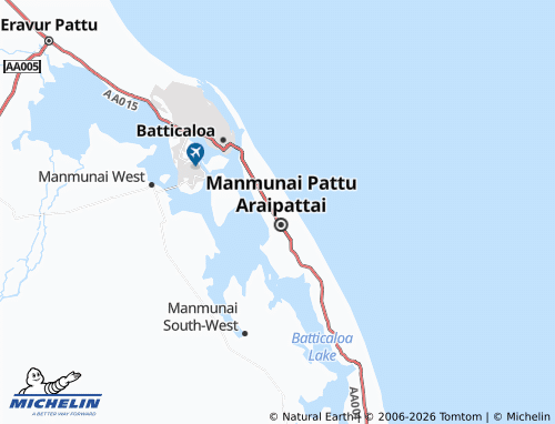 Mappa MICHELIN Kattankudy Division 6 - ViaMichelin