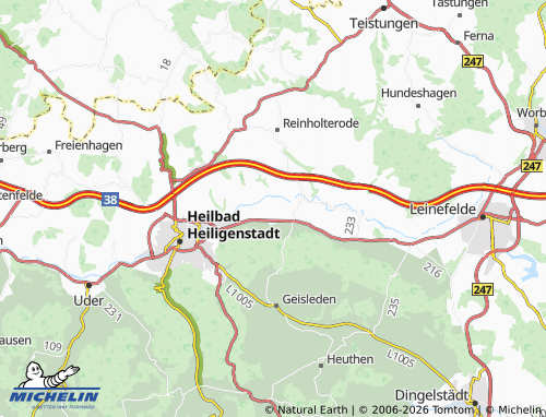 MICHELIN Bodenrode-Westhausen map - ViaMichelin