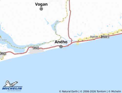 MICHELIN Aného map - ViaMichelin