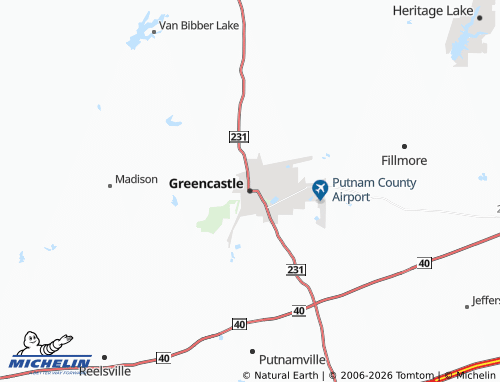 Carte MICHELIN Greencastle - ViaMichelin