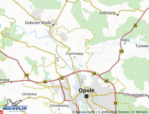 MICHELIN Czarnowąsy map - ViaMichelin