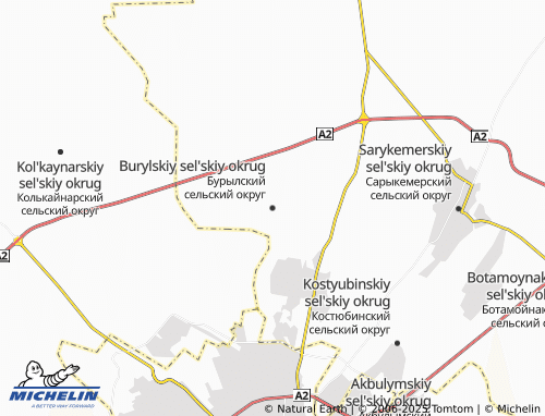 MICHELIN Burylskiy sel'skiy okrug map - ViaMichelin