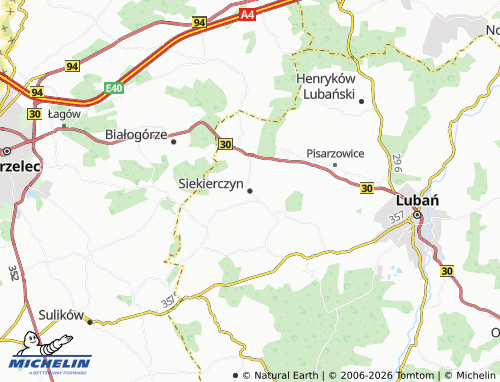 Mappa MICHELIN Siekierczyn - ViaMichelin