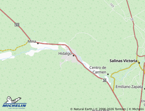 Mappa MICHELIN Hidalgo Centro - ViaMichelin