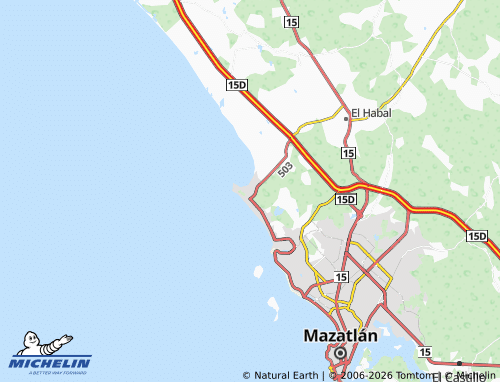 Mappa MICHELIN Zona Nuevo Mazatlán - ViaMichelin