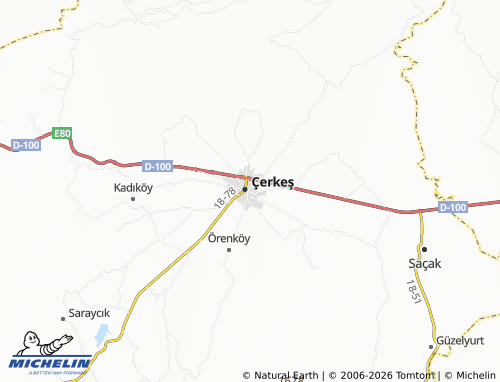 MICHELIN Karalar map - ViaMichelin