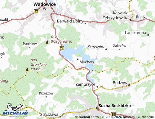 MICHELIN Mucharz map - ViaMichelin