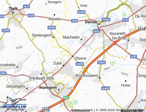 Mappa MICHELIN Olsene - ViaMichelin