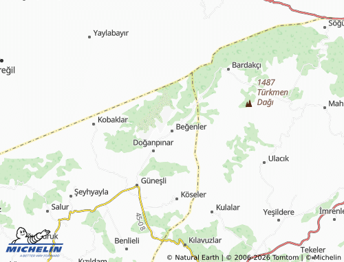 MICHELIN Beğenler map - ViaMichelin