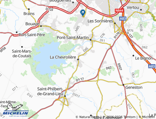 Carte MICHELIN La Chevrolière - ViaMichelin