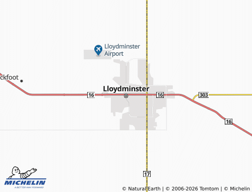 Kaart MICHELIN Lloydminster - ViaMichelin