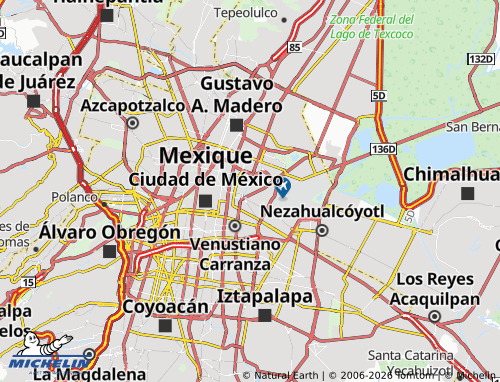 MICHELIN Revolución map - ViaMichelin
