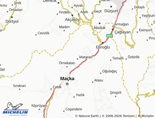 Mappa MICHELIN Mataracı - ViaMichelin