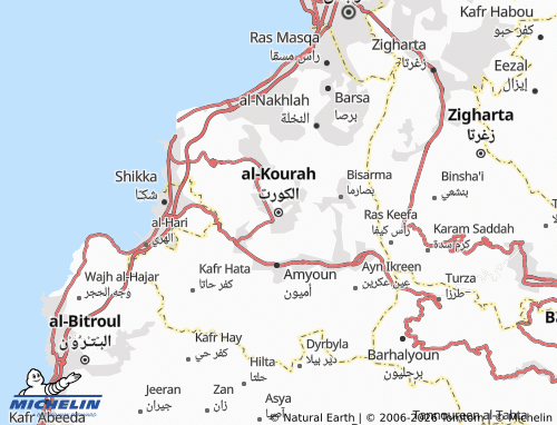 Mappa MICHELIN al-Kourah - ViaMichelin