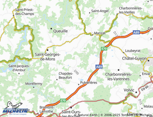 MICHELIN Mérillat map - ViaMichelin