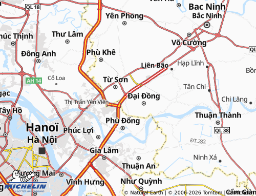 MICHELIN-Landkarte Phù Chẩn - ViaMichelin