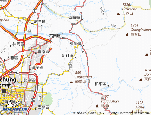 Kaart MICHELIN xin she qu - ViaMichelin