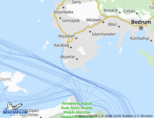 Mapa MICHELIN Akyarlar - ViaMichelin