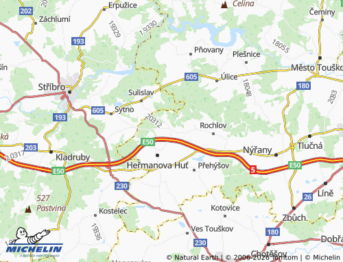 Mapa MICHELIN Hněvnice - ViaMichelin