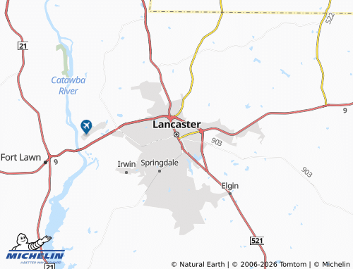 Kaart MICHELIN Lancaster - ViaMichelin