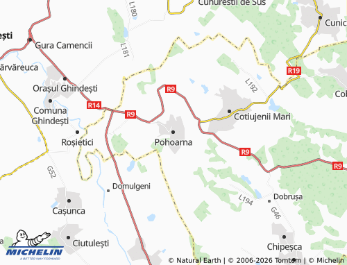 Mapa MICHELIN Pohoarna - ViaMichelin