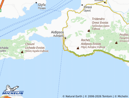 MICHELIN Loutra Aidipsou map - ViaMichelin