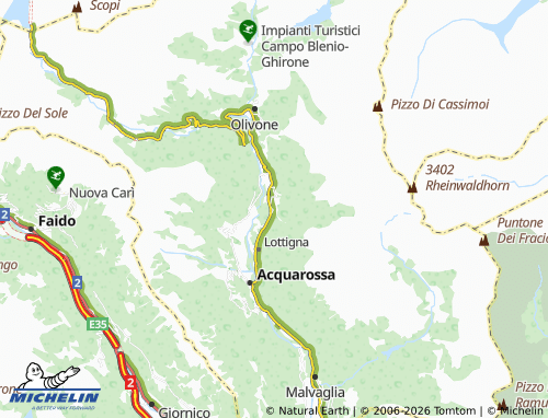 MICHELIN Torre map - ViaMichelin