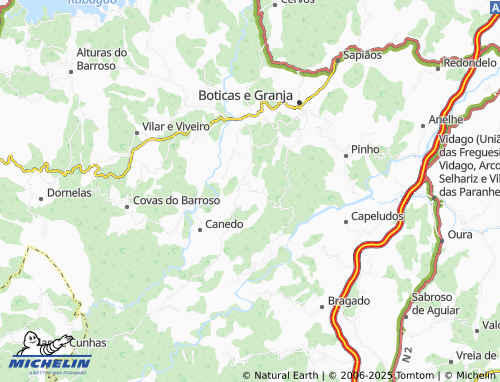 Mapa MICHELIN Antigo de Curros - ViaMichelin
