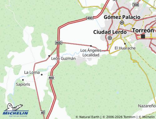MICHELIN Juárez map - ViaMichelin