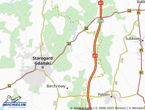 MICHELIN Rywałd map - ViaMichelin