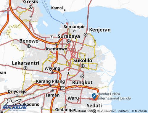 Mapa MICHELIN Gubeng - ViaMichelin