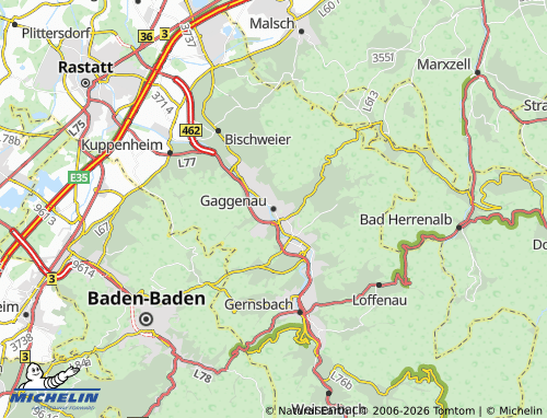 Mapa MICHELIN Gaggenau - ViaMichelin