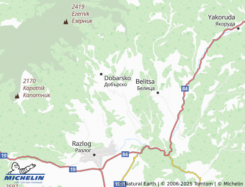 MICHELIN Gorno Draglishte map - ViaMichelin