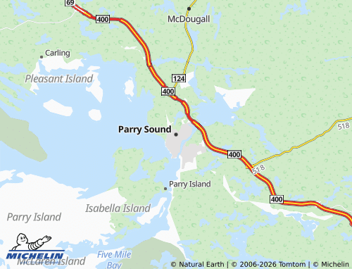 Carte MICHELIN Parry Sound - ViaMichelin