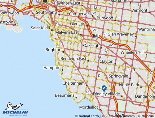 Mapa MICHELIN Bentleigh - ViaMichelin