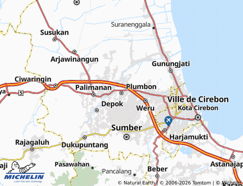 MICHELIN-Landkarte Plumbon - ViaMichelin