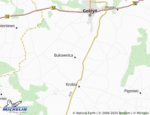 MICHELIN Bukownica map - ViaMichelin